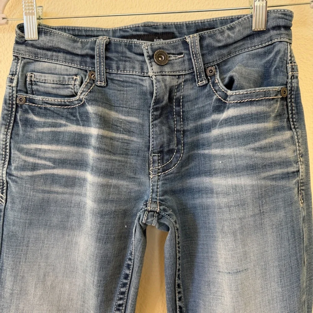Western BKE Aiden Bootcut Jeans Womens 27x30‎ Medium Wash Distressed Denim